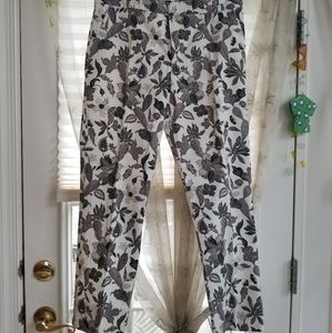 Tory Burch Print Ankle Pants, Size 28